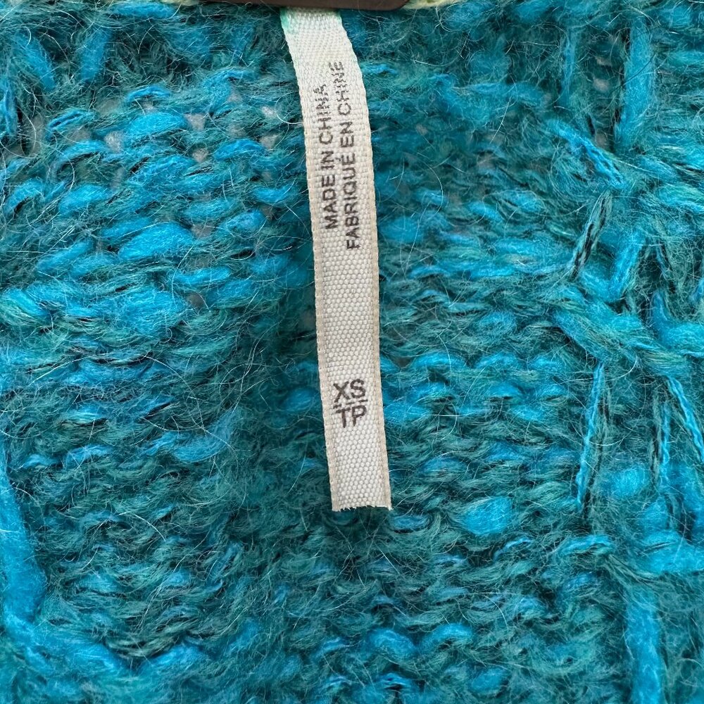 Free People Aquatic Ombre Textured Oversized Cardigan, XS - Picture 7 of 8